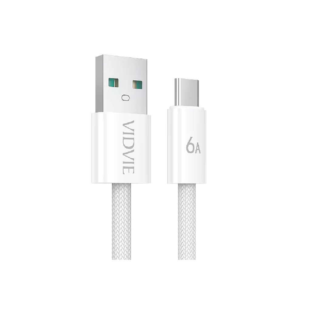VIDVIE CB4011I-2 USB-A to Lightning Cable 2M – 3A Fast Charging & Data Sync Cable for Apple Devices