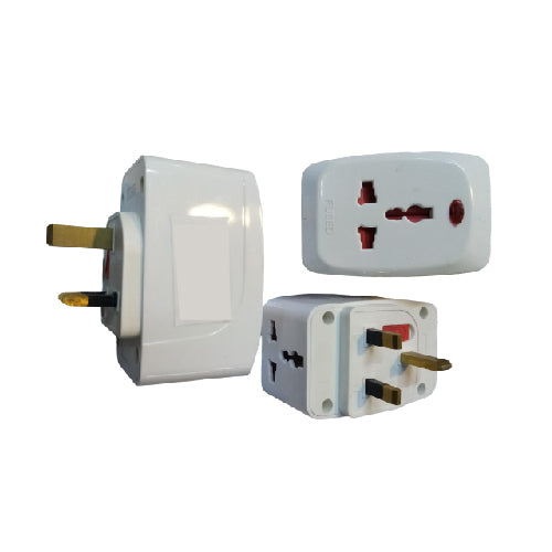 3 Way Multisocket Power Adaptor Compact Extension Plug for Multiple Devices (T17241) - Alqamarshop