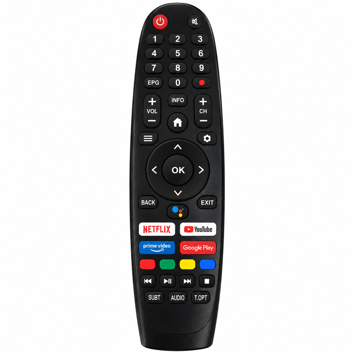 Dexon Smart TV Remote Control – Voice Assistant & Streaming Keys (T26216)