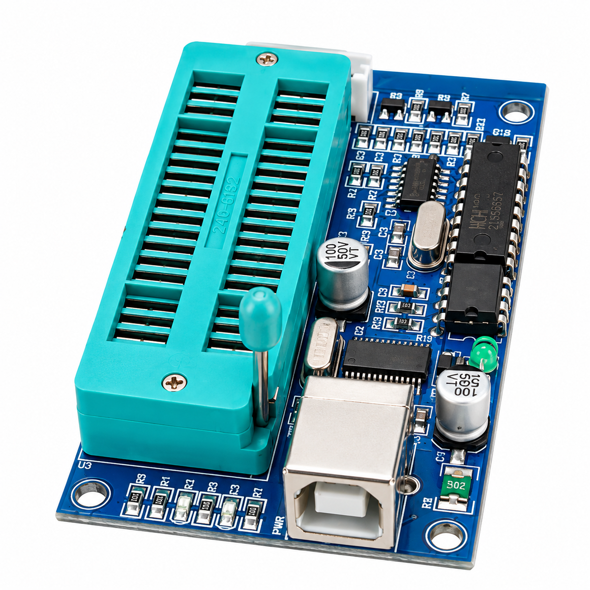 USB PIC K150 Microcontroller Programmer with 40-Pin ZIF Socket