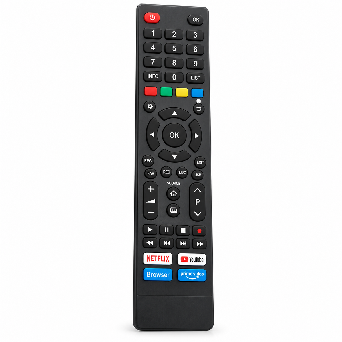جهاز تحكم عن بعد من WANSA لأجهزة التلفاز SAMRT YOUTUBE NETFLIX LCD LED