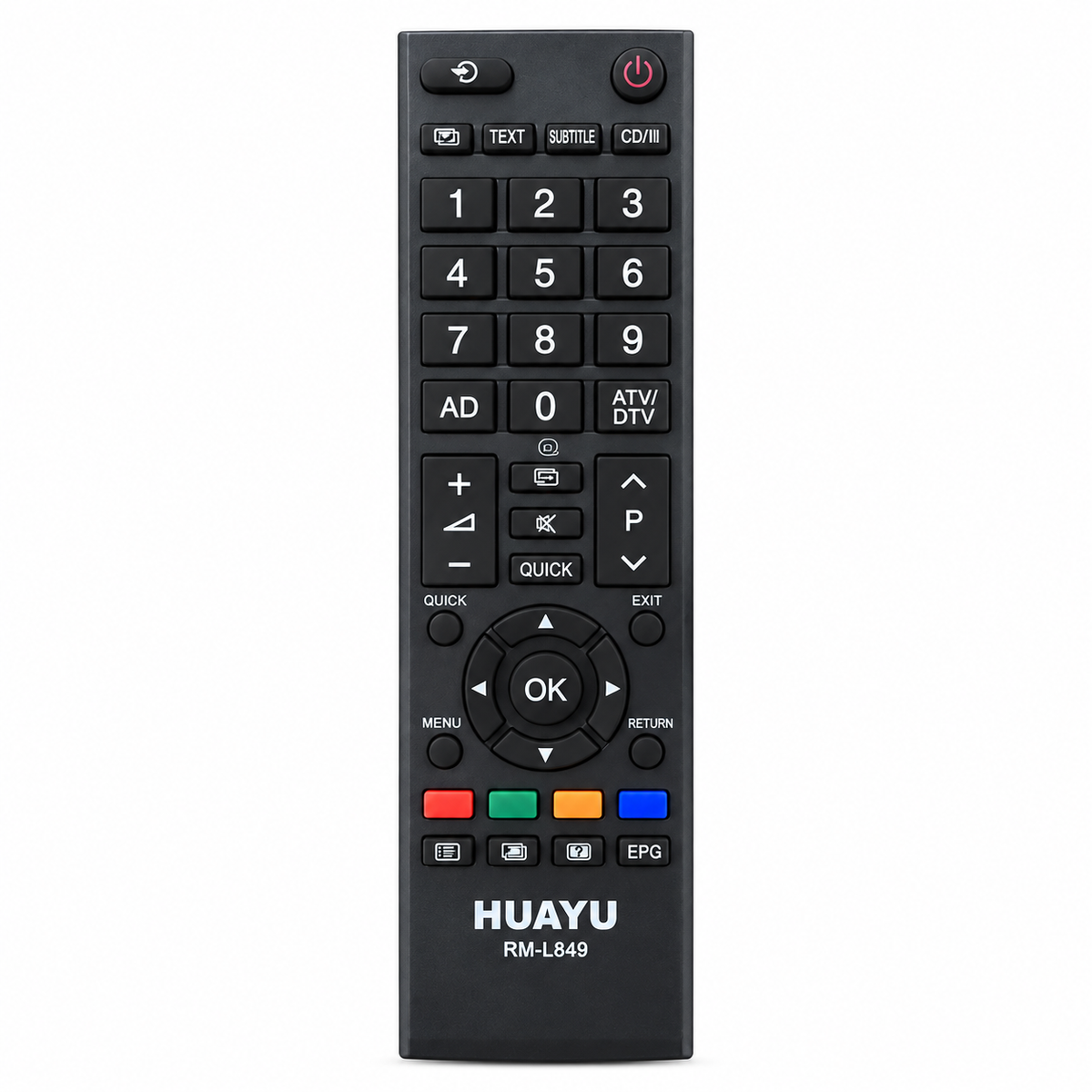Toshiba LCD TV Remote Control – Replaces RM-L1328 & RM-L1625