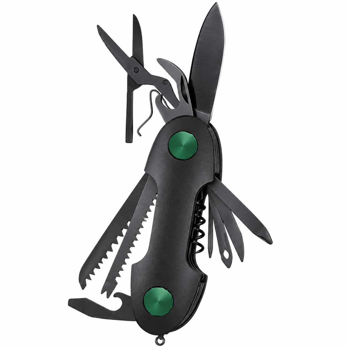 Green Lion 14-in-1 Multi-Tool Keychain Knife SS420 Stainless Steel