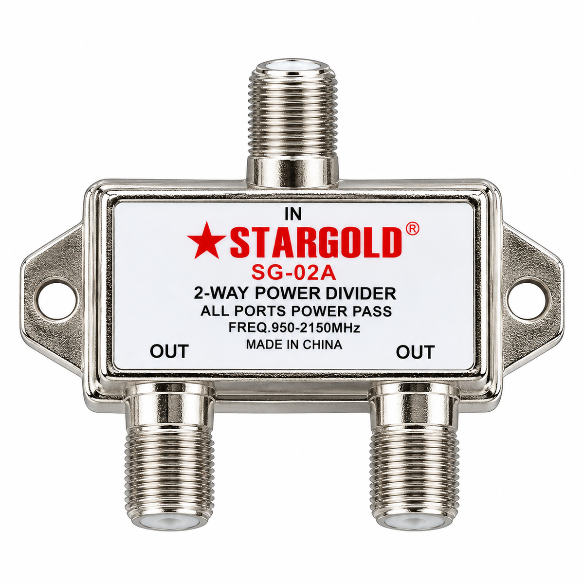 Stargold SG-02A 2-Way Power Divider 1×2 Splitter All-Port Power Pass (T11117)
