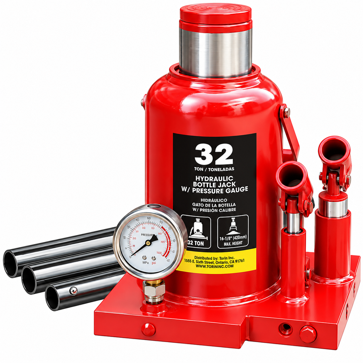 رافعة زجاجة ملحومة BIG RED Torin ATH932001BR سعة 32 طن