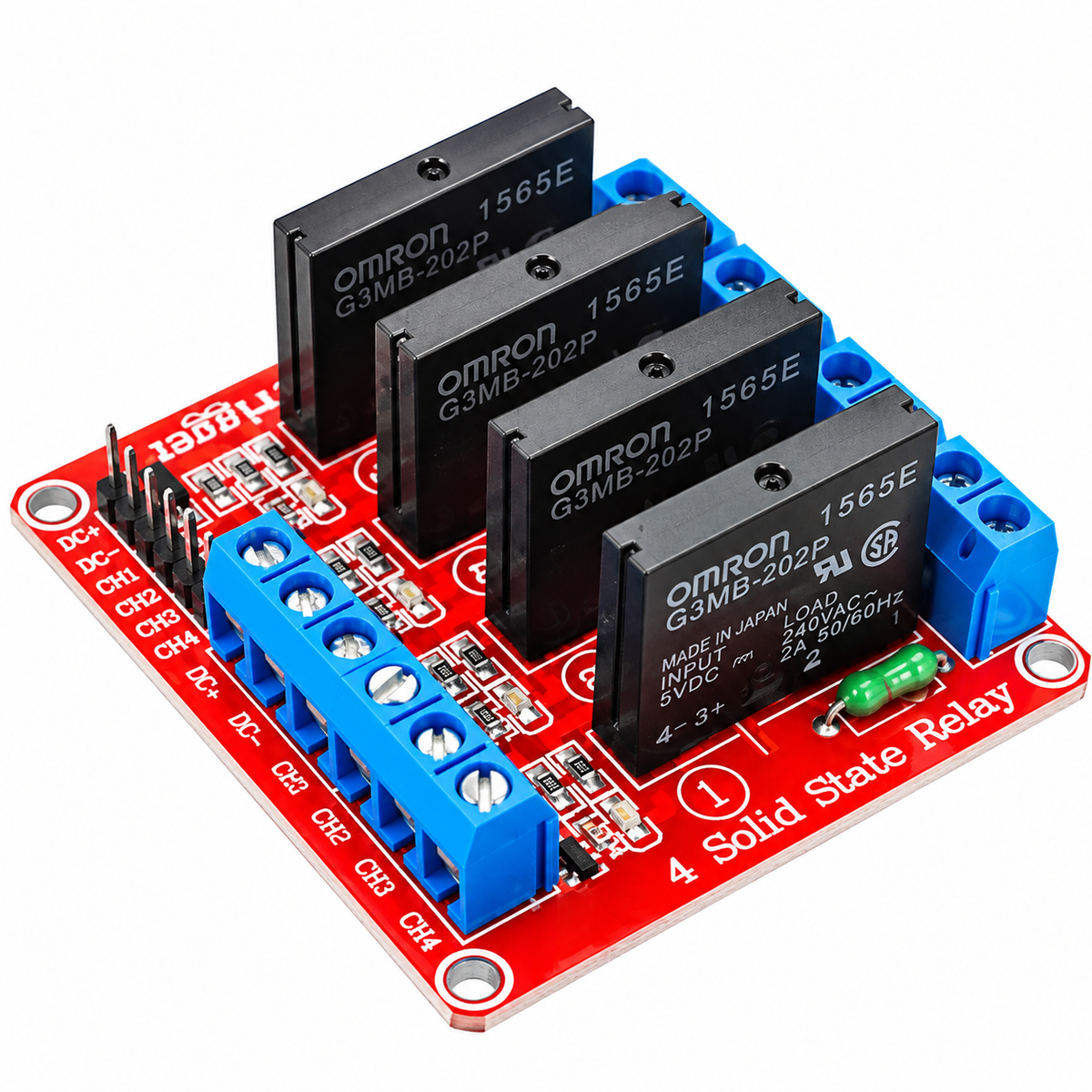 5V 4-Channel Solid State Relay Module SSR High Level 2A 240V