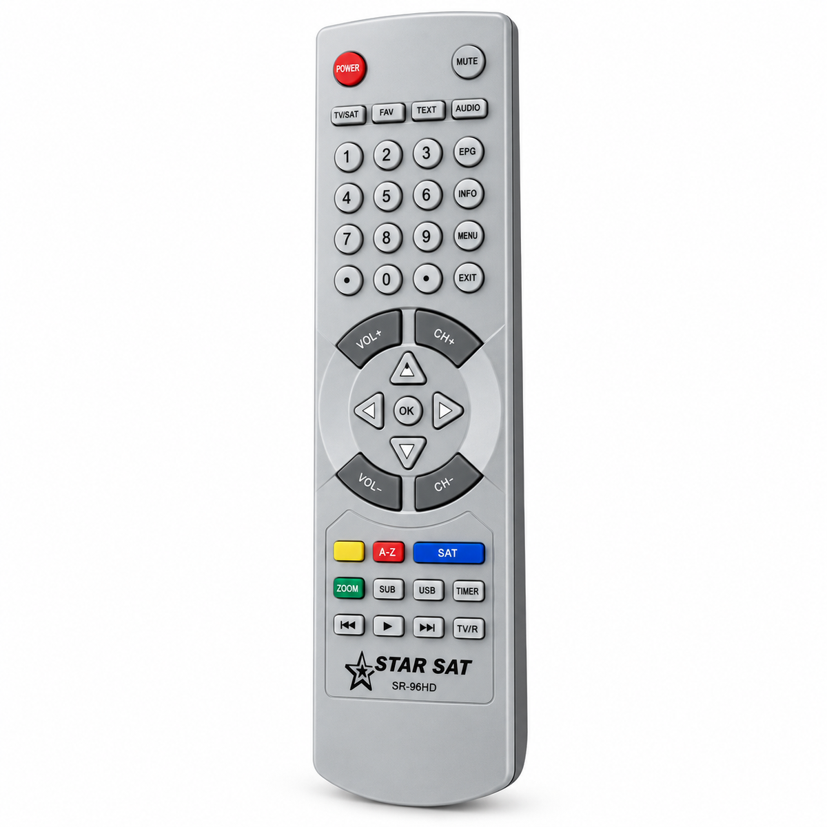 StarSat SR-AS500 Satellite Receiver Remote Control – Black