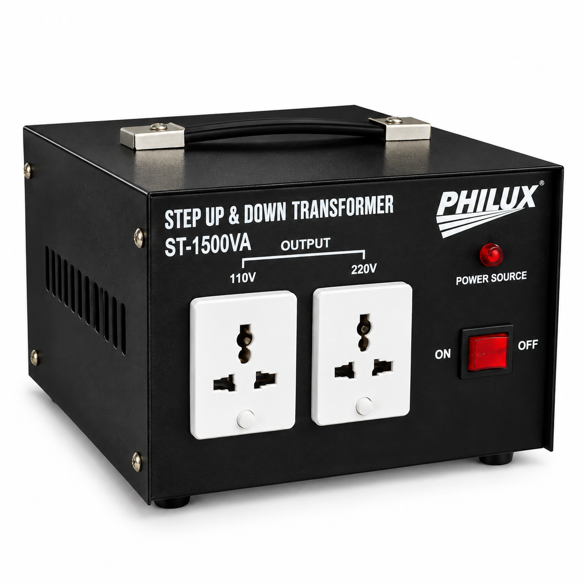 محول جهد كهربائي عالي التحمل من نوع Philux ST-15000VA، رافع وخافض للجهد