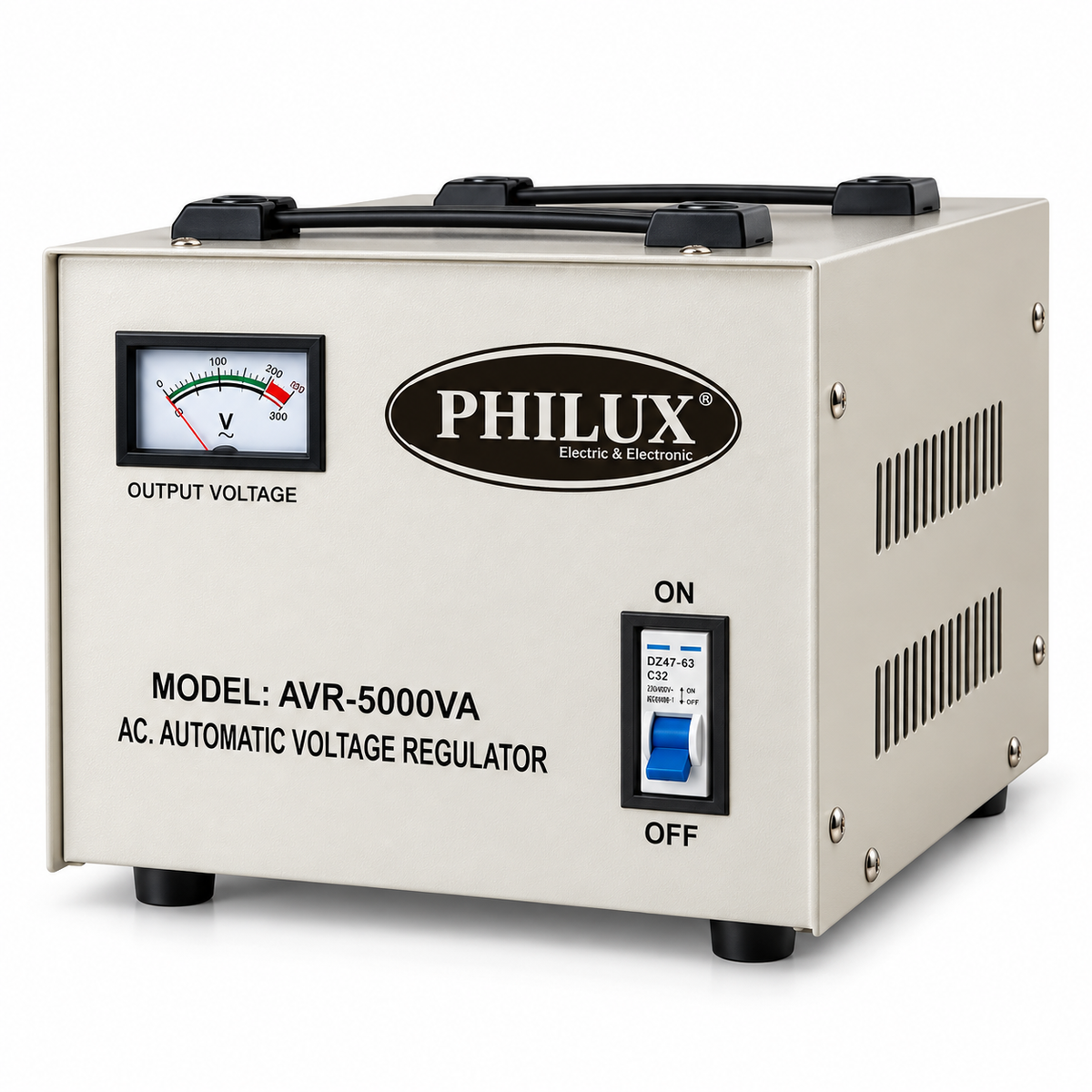 Philux AVR-5000VA Automatic Voltage Regulator Reliable Power Stabilizer for Home and Office