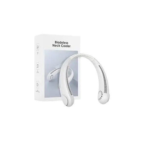 Portable Neck Fan Electric Wireless Fan Rechargeable USB Mini Fan Bladeless Personal Fans Hanging Neck Cooler for Outdoor Sports - Alqamarshop