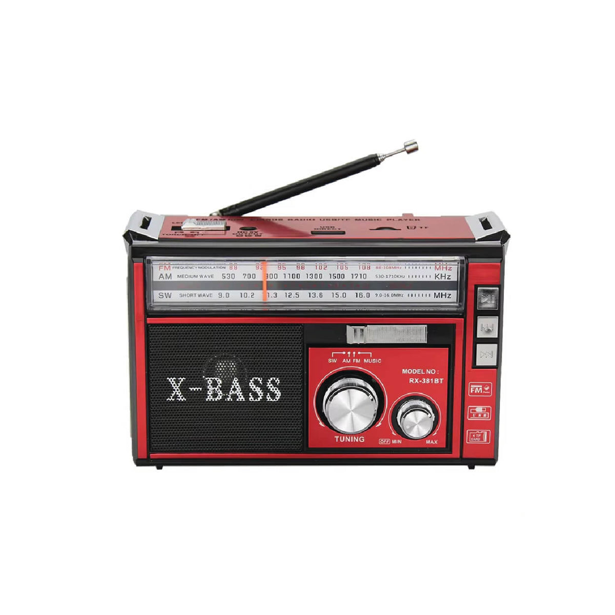Golon RX-381BT Bluetooth Portable Radio – FM/AM/SW 3-Band Wireless Speaker