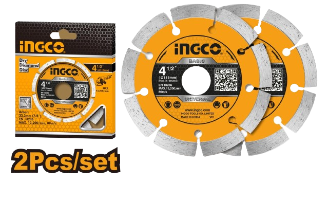INGCO SET SEGMENTED DISCS X2 4 1/2 SUPER SELECT
