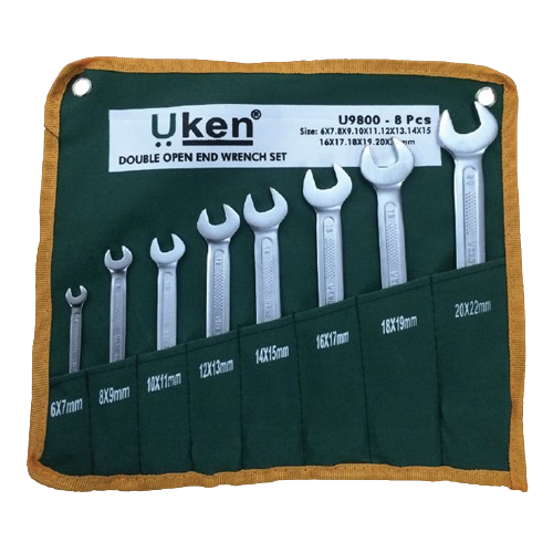 UKEN Open End Spanner Set 12 pcs 6-32mm - Alqamarshop