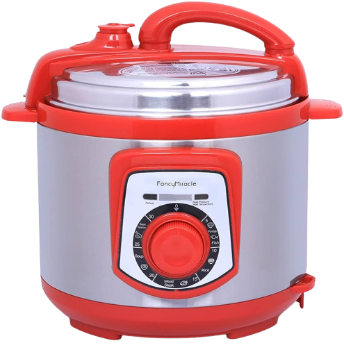 FancyMiracle 5 Liter electric pressure cooker 13YBD50-90B Red - Alqamarshop