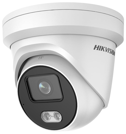 HIKVision 4MP ColorVu Turret Network Camera with Built-in Mic DS-2CD2347G2-LU - Alqamarshop