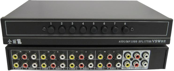 RCA AV Switch Selector Splitter 8 way S82VA - Alqamarshop