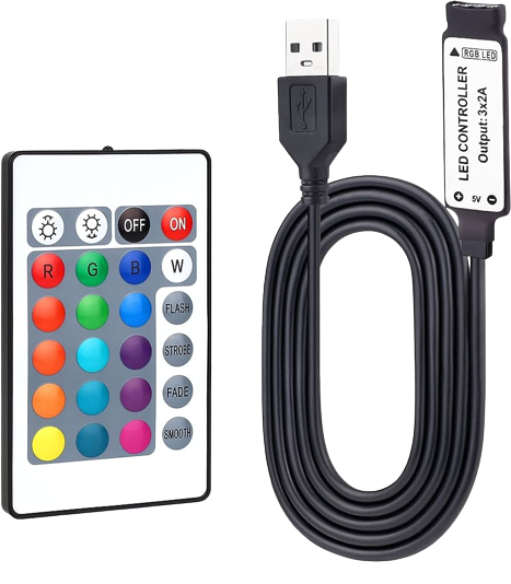 IR Wireless Led Remote Controller 5V 24 Keys - Alqamarshop