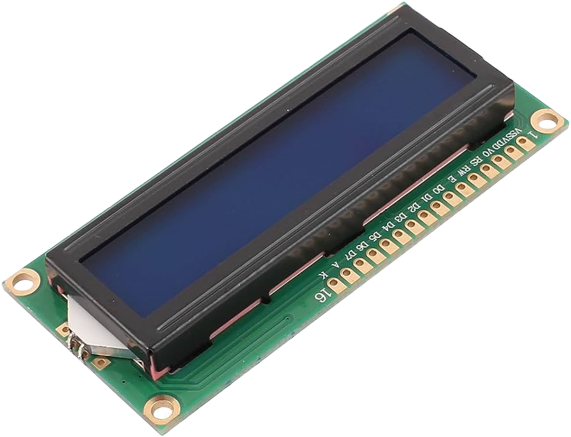 1602A-5V LCD Display Screen Module for MCU White Letter on Blue Board - Alqamarshop