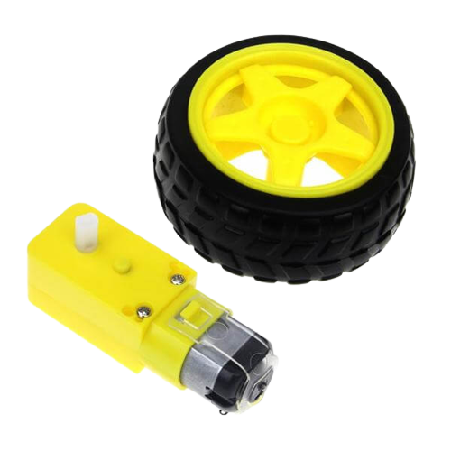 Smart Robot Car DC Tyre Wheel Gear Motor Set 3-6V - Alqamarshop