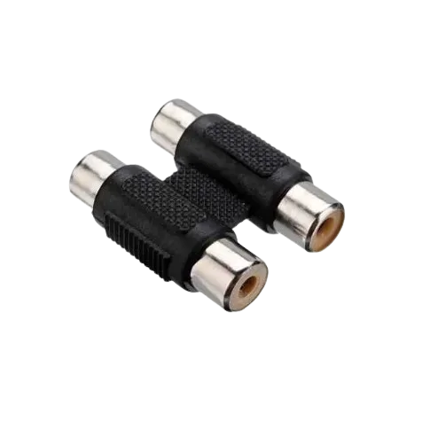 Female To Female 2 Rca Av Cable Joiner Coupler Adapter - Alqamarshop