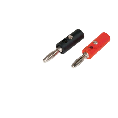 Banana Jack Plug Connector Male Red OR Black Banana Clip 4mm 1PC - Alqamarshop