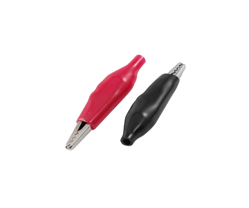 Red Black Boot Covered Testing Mini Alligator Battery Clip 1 pair of 2 pcs - Alqamarshop