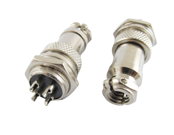 Thread Male Female Panel Metal Aviation Wire Connector Plug CNC 4 PIN 1pc - Alqamarshop