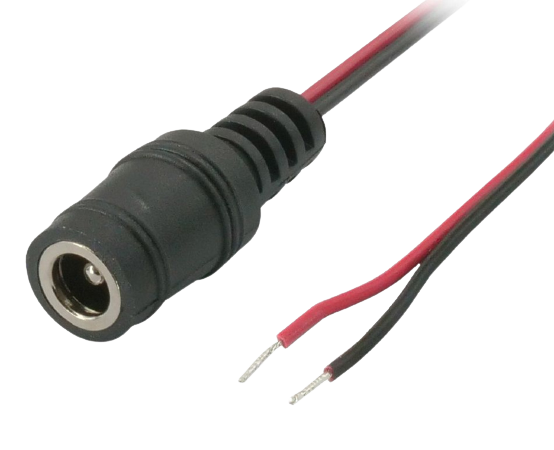 DC Female Jack to Open Wire Adapter Cable 0.30 m - Alqamarshop