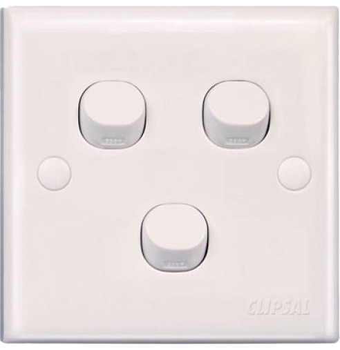 SWITCH 3 GANG 1 WAY 10A 250V - Alqamarshop
