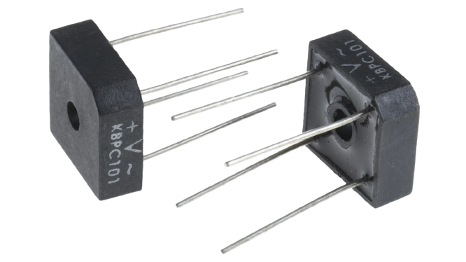 Bridge Rectifier, 3A, 100V, 4-Pin - Alqamarshop