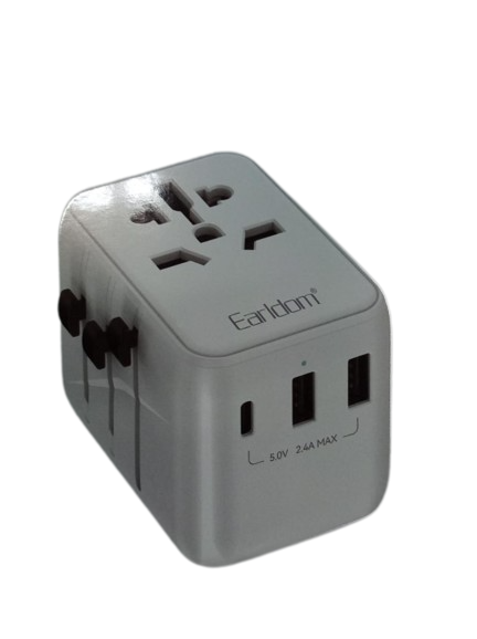 Vidvie Universal Adapter Plug Converter with Type C Ports,Travel Charger Accepts US/EU/ AU/UK Wall Charger with 4 USB Ports(1 USB C) - Alqamarshop