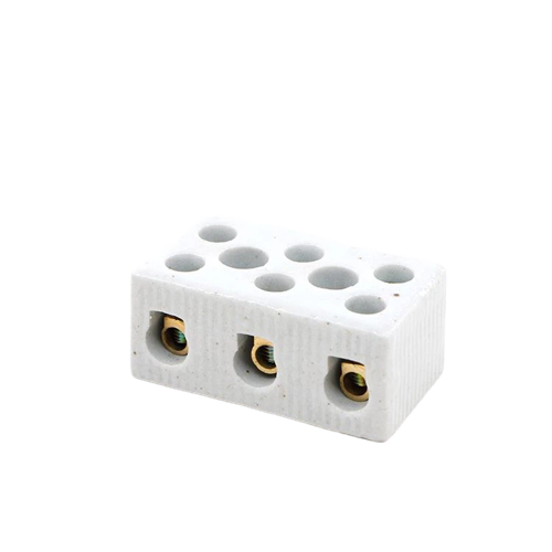 High-temperature ceramic terminal block high power copper connector 3P hole 32A - Alqamarshop