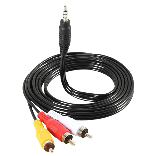 Male to 3 RCA Cable Male Audio Video AV Cable Wire Cord - Alqamarshop