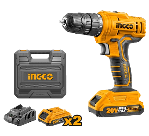 Ingco Lithium-Ion Cordless Drill CDLI20012 20V - Alqamarshop