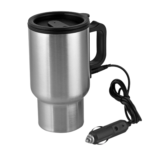 Stainless Steel Travel Electric Coffee Cup 14oz 450ml 12V - Alqamarshop