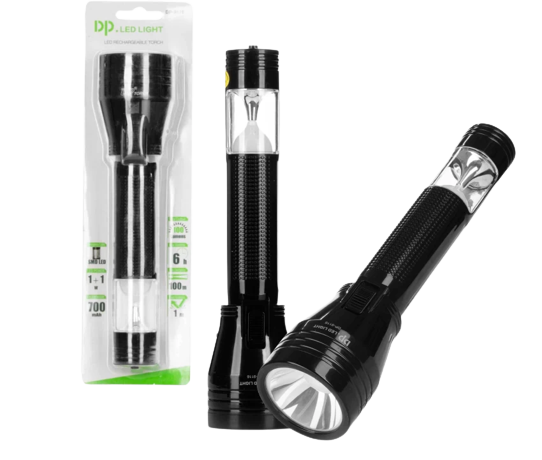 RECHARGEABLE LED TORCH DP 9116 - Alqamarshop