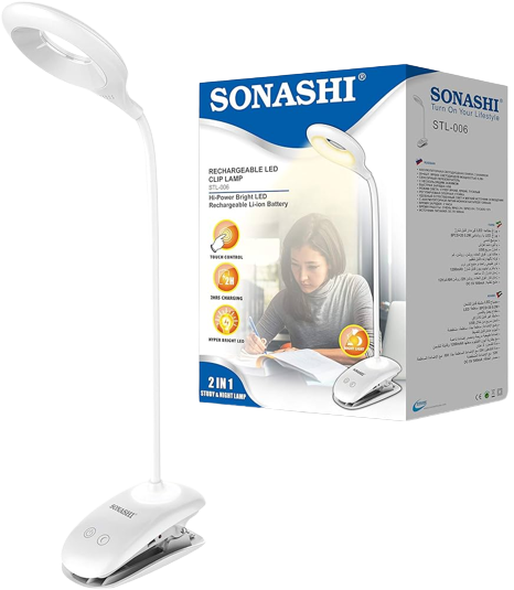 Sonashi Rechargeable LED Clip Lamp STL-006 - Alqamarshop