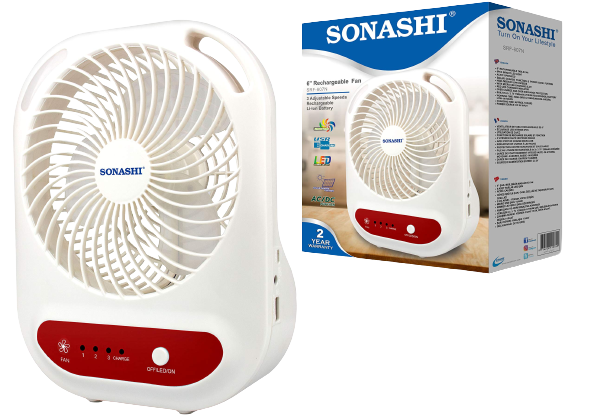 Sonashi Rechargeable Mini Fan SRF-607N - Alqamarshop