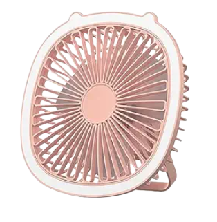 Desktop Fan with LED Light 3 Speed 5w - Alqamarshop