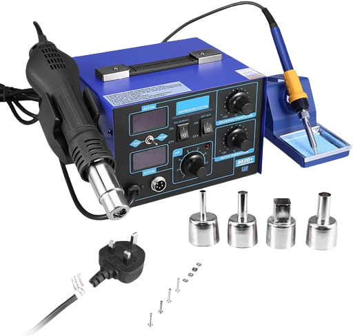 2 in 1 Soldering/Hot Air Pump Rework Soldering Station 862D+ - Alqamarshop
