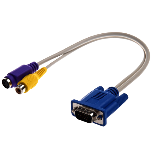 VGA to S-Video/RCA Cable Adapter 10cm - Alqamarshop