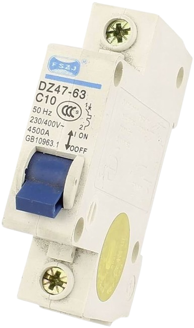 Circuit Breaker DZ47-60 C10 1P - Alqamarshop