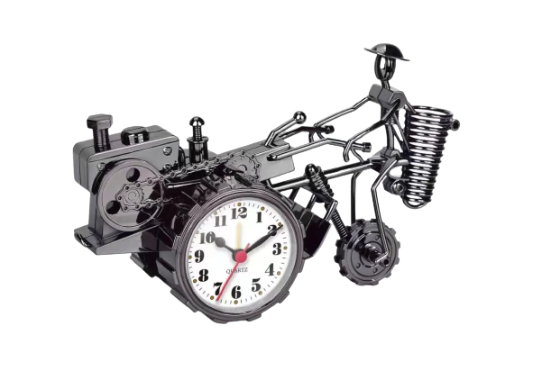 010 nostalgic tractor alarm clock pen holder student dormitory small alarm clock desktop creative decoration - Alqamarshop