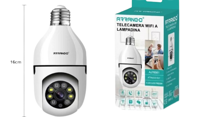 ARRANGO Bulb Lamp Cam 5G 1080P AJ76561 - Alqamarshop