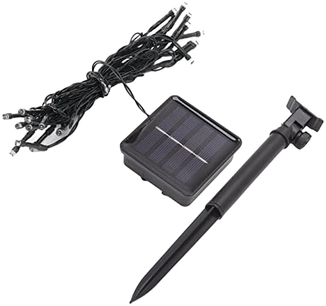 5 m Decorative Solar String Lights 20 LED IP65 Waterproof 2 Modes Automatic Outdoor Lamp Garland 16.4 ft Extra Bright for Garden Yard Porch Wedding Party Decoration White - Alqamarshop