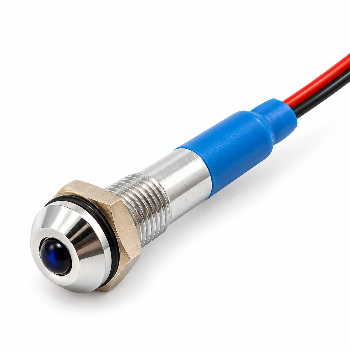 مصباح مؤشر LED مع كابل بطول 20 سم، 24 فولت، FL1M-6SW-1