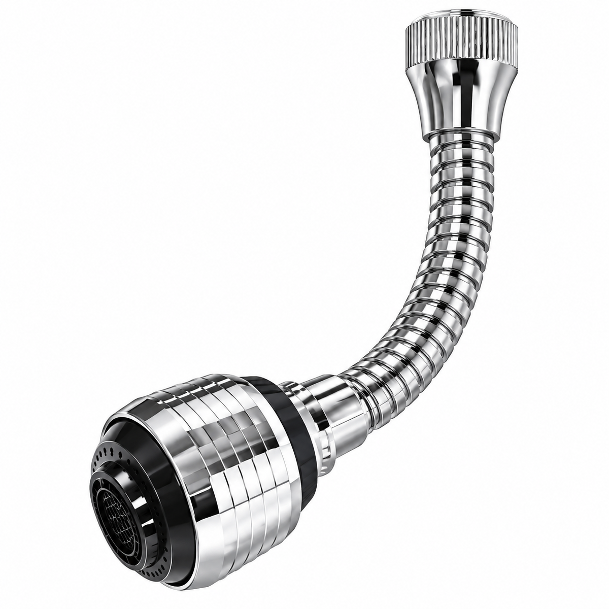 خرطوم مرن Turbo Flex 360 بطول 6 بوصات، قابل للتعديل، متعدد الاستخدامات، لتمديد صنبور المطبخ والحمام (T27696)