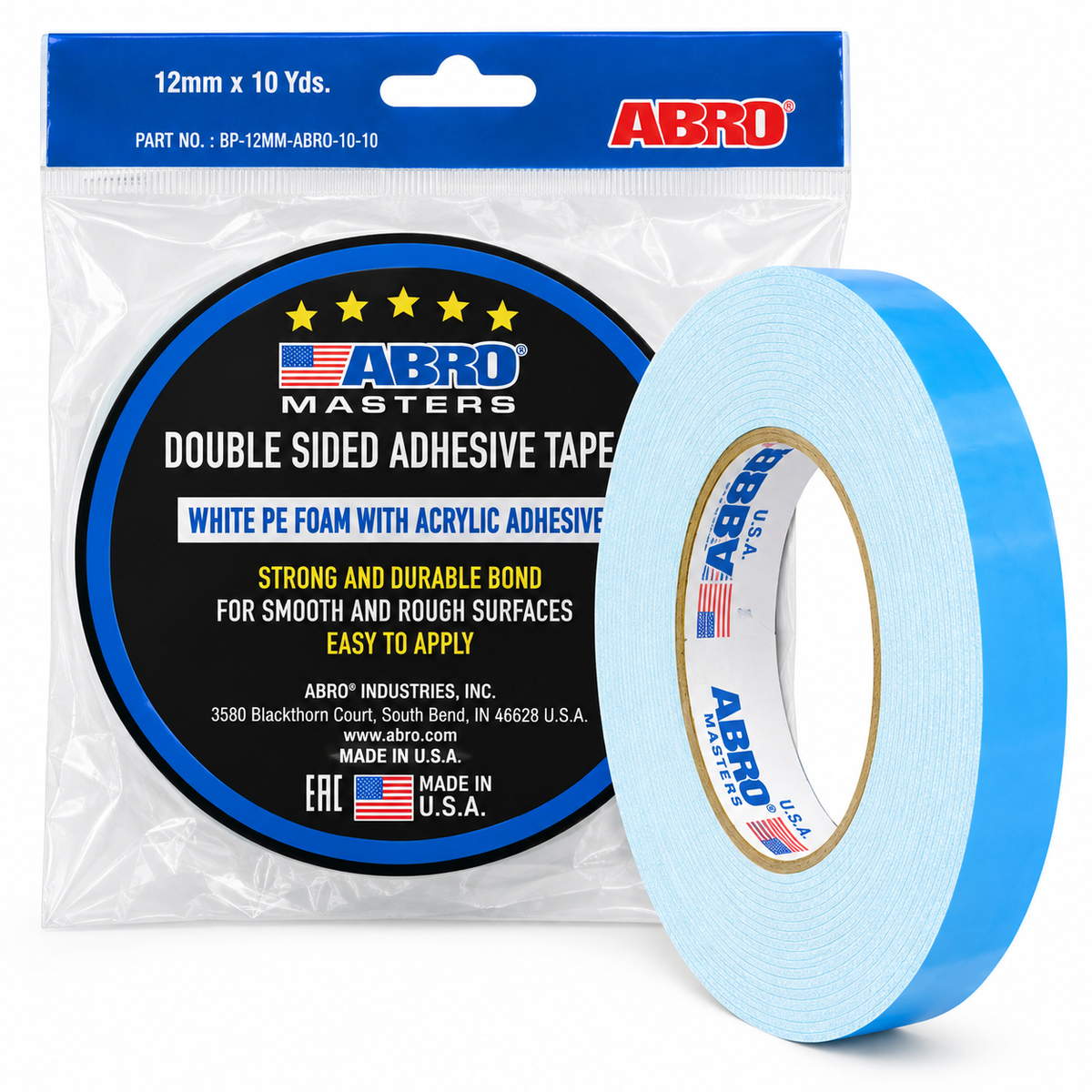 ABRO 12mm Double-Sided Adhesive Tape 9m