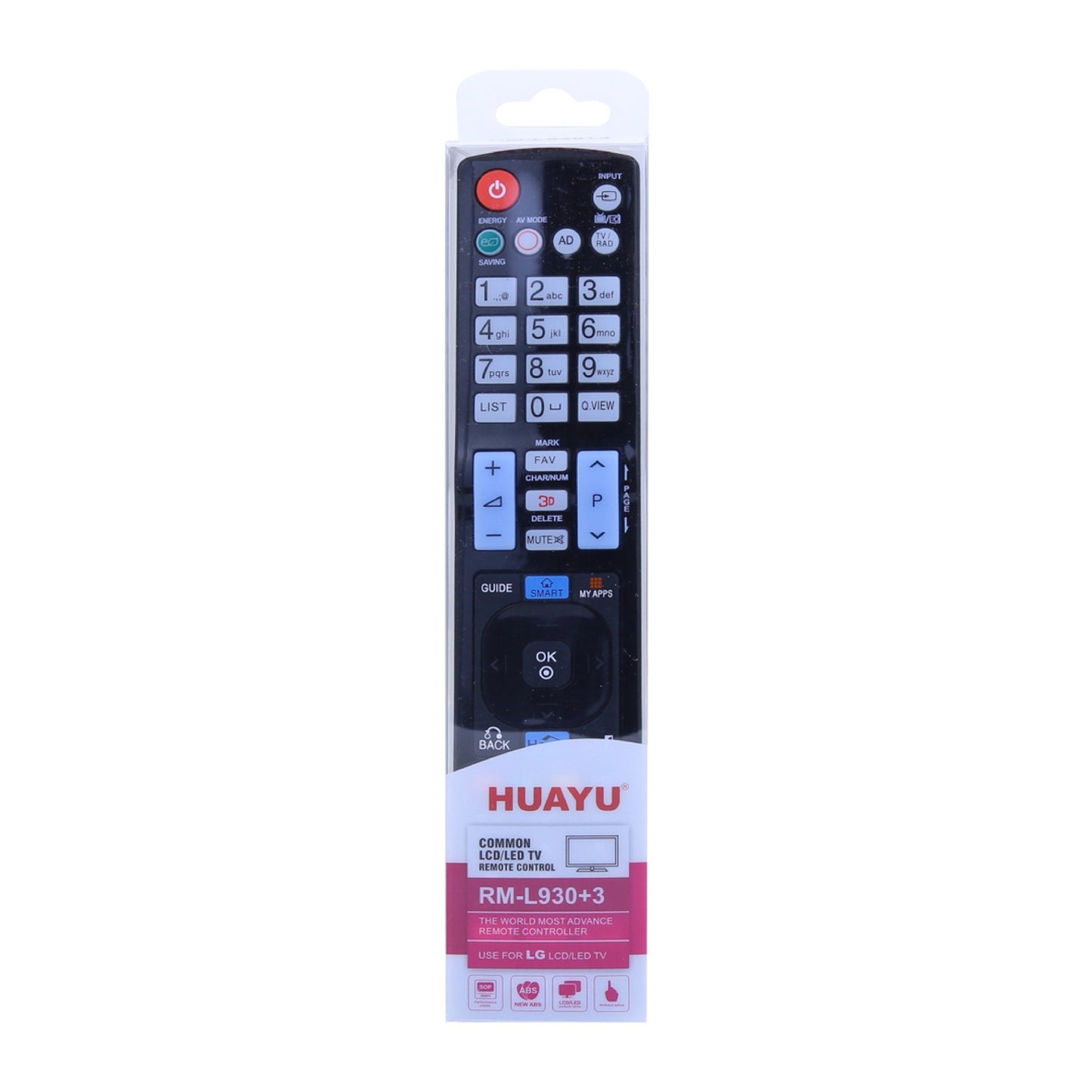 Huayu RM-L930+3 Universal Remote Control – Compatible with LG LCD & LED Televisions