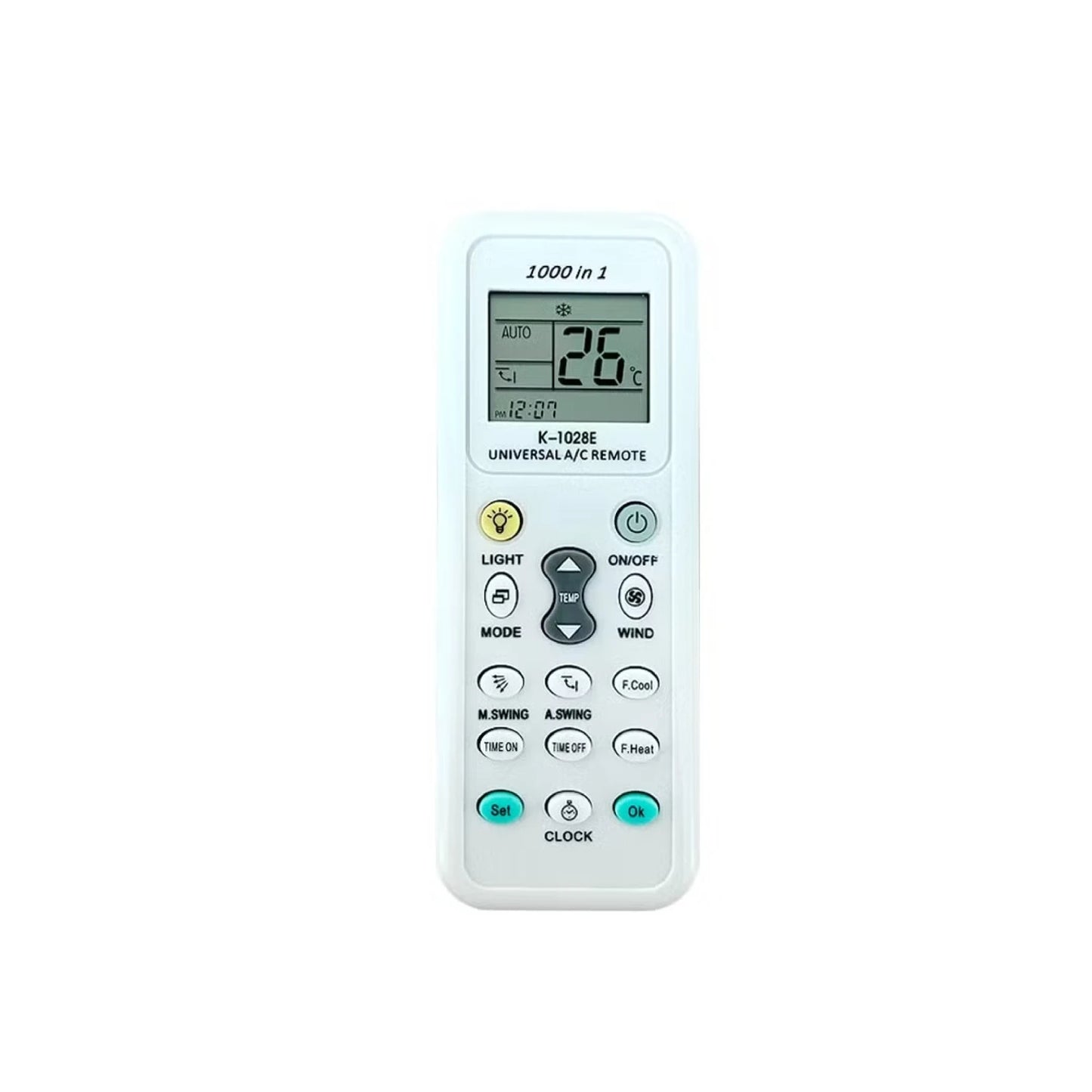 Toplech K-1028E Universal Air Conditioner Remote Control – Multi-Brand AC Replacement Remote